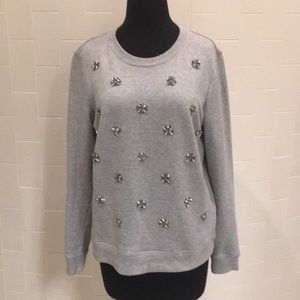 Embellished Gray Women's Top